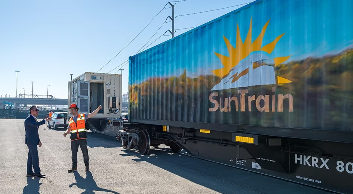 Generate single title from this title SunTrain Re-Imagines Battery Storage & Clean Energy in 70 -100 characters. And it must return only title i dont want any extra information or introductory text with title e.g: " Here is a single title:"