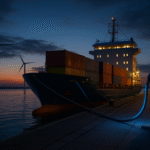 Generate single title from this title Beyond the Harbor: Electrifying Short-Sea Routes and Hybridizing Blue-Water Shipping in 70 -100 characters. And it must return only title i dont want any extra information or introductory text with title e.g: " Here is a single title:"